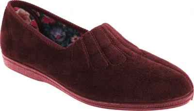 Produktbild von Sleepers Zara Damen Hausschuhe, weite Passform DF522 (40 EUR) (Weinrot)