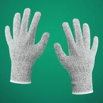 Produktbild von PRECORN Schnittschutzhandschuhe Küche, Arbeit & Garten – Hochleistungs-Schutz | | Edelstahl-Draht-Mesh | Rutschfest & Unisex | 1 Paar in grau