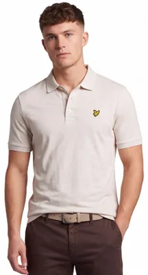 Produktbild von Lyle & Scott Slub Polo Creme Baumwolle Jersey