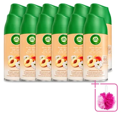 Produktbild von 12 x Air Wick Freshmatic Nachfüller - Weiße Pfirsich - 250 ml - Sparpackung - 12 Stücke