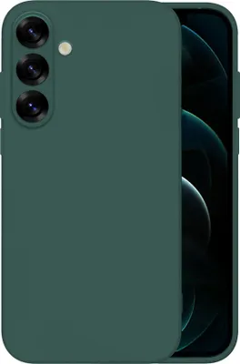 Produktbild von Hülle für Samsung Galaxy S25+ mit 9H Displayglas Displayschutz Plus Case Cover Bumper Silikon Softgrip Schutzhülle Farbe: Grün