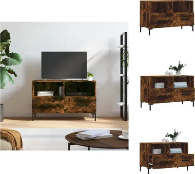 Produktbild von vidaXL TV-Schrank Räuchereiche 80x36x50 cm Holzwerkstoff -  TV-Möbel