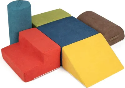 Image de 6 pièces. Blocs de construction souples pour grimper et ramper Blocs de construction en mousse Blocs de construction géants Colorés