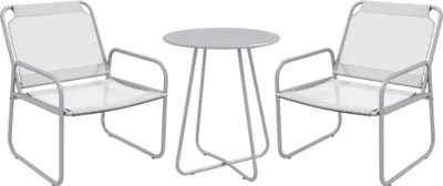 Produktbild von Outsunny 3tlg. Bistro-Set, Balkonmöbel-Set inkl. 1 Tisch, 2 Stühlen für Garten