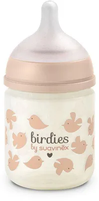 Immagine prodotto di Biberon in vetro –  – Birdies – Tettarella SX Pro XS – 120 ml – Da 0 a 3 mesi – Rosa