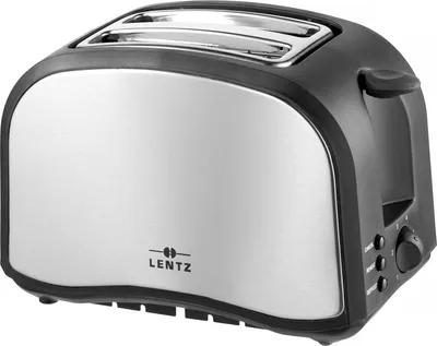 Produktbild von LENTZ 2-Scheiben EDS Toaster 800 Watt Toastautomat mit Brötchenaufsatz 6-Stufen High-Lift Funktion 74140 grau