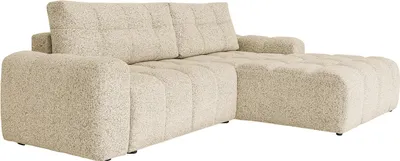 Produktbild von home24 Ecksofa mit Schlaffunktion - Strukturstoff