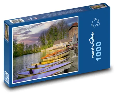 Obrázok produktu pre Puzzle 1000 Večerný pokoj pri jazierku - martinpuzzle