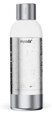 Produktbild von Mysoda 1L Premium-Wasserflasche (PET), Silver