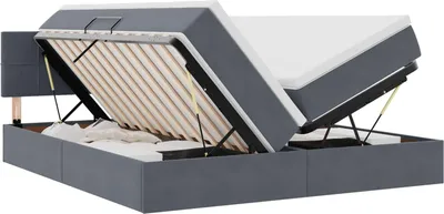 Immagine prodotto di vidaXL Letto contenitore con materasso Grigio scuro 100 x 200 cm