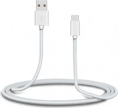 Produktbild von SYSTEM-S USB 3.1 Kabel 5 m Typ C Stecker zu 2.0 Typ A Stecker Kabel in Weiß