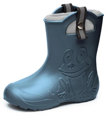 Produktbild von Ladeheid Kinder Federleichte Gummistiefel Thermo Fütterung Mädchen Jungen Rutschfest Regenstiefel Kinder Regenschuhe LA-CA-Frog245 (MetallischesBlau-2, 26/27 EU)