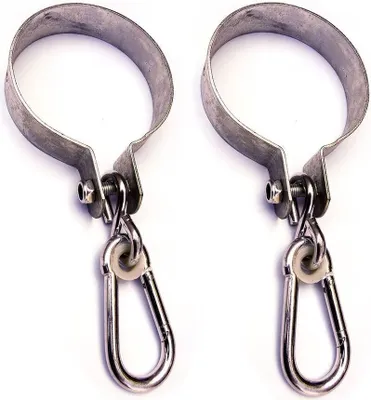 Produktbild von Schaukelhaken für Rundholz mit Karabinerhaken Schaukelschelle rund Manschettenhaken : 2 Stück Ø 12 cm Stückzahl: 2 Stück Maße Rundholz: Ø 12 cm