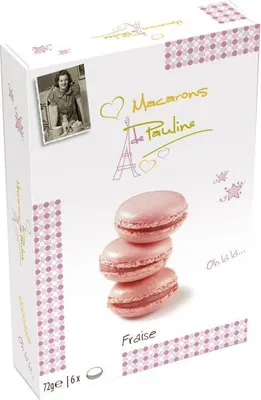 Produktbild von Macarons de Pauline Fraise 72g 3er Pack