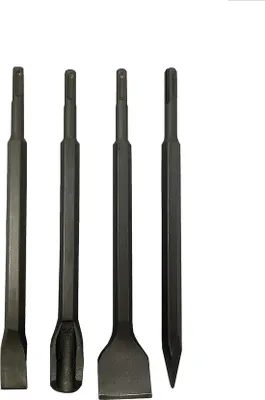 Produktbild von SDS-PLUS-Meißel-Set, 4-teilig – 4 verschiedene Meißel – hochwertiger Stahl – ideal für Präzisionsarbeiten