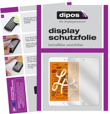 Produktbild von 2x Schutzfolie für Apple iPad Mini (5.Gen) 2019 7.9 Zoll klar Displayschutzfolie
