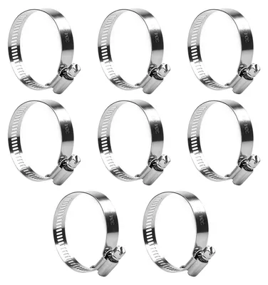 Obrázek produktu pro 8 kusů svorek z nerezové oceli 304, nastavitelné, rozsah 59 až 82 mm, pro hadice a trubky