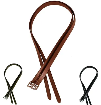 Steigbügelriemen aus Leder, 2er-Pack, Kastanie, 122 cm