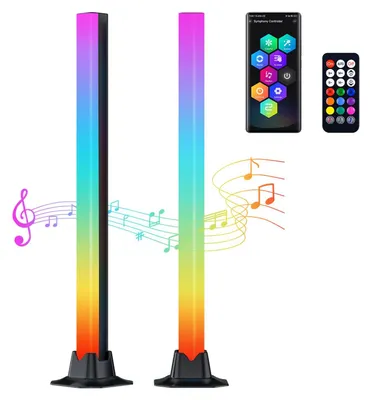 LED-Lichtbalken 42 cm, RGB, Musik-Synchronisation, App & Fernbedienung