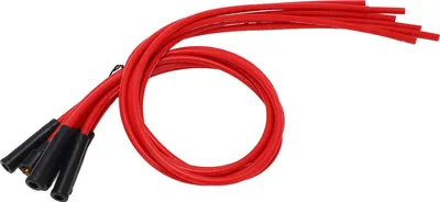 Image de Jeu de fils d'allumage pour bougies d'allumage, rouge, diamètre 8 mm, longueur 1 m, remplacement des fils d'allumage pour voitures classiques 6 cylindres