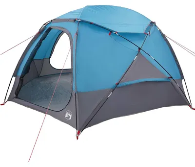 Produktbild von vidaXL Kuppelzelt mit abnehmbarem Regenfly Blau 4-Personen