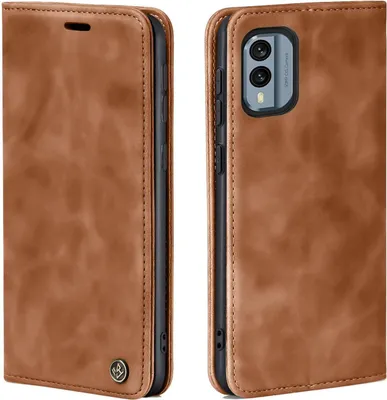 Produktbild von Handy Hülle für Nokia X30 5G Klapphülle Bookcase Flip Cover Handy Tasche Etui Farbe: Hellbraun