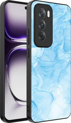 Produktbild von Smartphonica Telefon Fall geeignet für Oppo Reno 12 Pro mit Marmor-Druck - TPU zurück Abdeckung Fall Marmor-Design - Hellblau