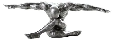 Imagen del producto de Escultura Gilde, "Cliffhanger", resina artística, color plateado, unidad de venta de 3, longitud 12 cm, anchura 33 cm, altura 12 cm. 79526 4001250795261