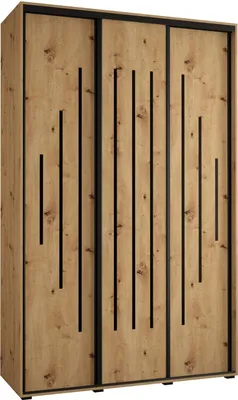 Produktbild von MEBLE KRYSPOL Davos 12 Schrank, drei Türen - 235,2x160x45 cm - Artisan Artisan Schwarz