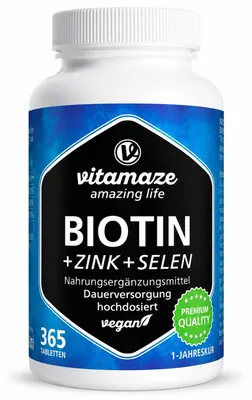 Obrázek produktu pro vitamaze Biotin + zinek + selen, 365 tablet