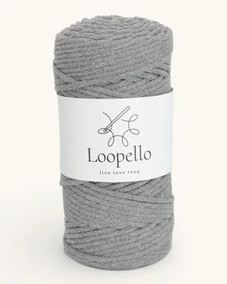 Produktbild von Loopello Baumwollkordel Classic 3 mm 100 m – Dunkelgrau