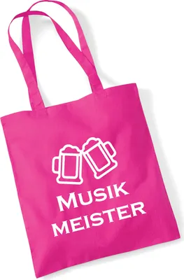 Produktbild von Huuraa Jutebeutel Musikmeister Spielmanszug 10 Liter Fuchsia Baumwolle Tasche Geschenkidee