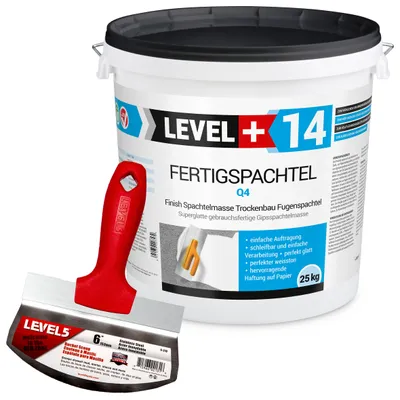 Produktbild von Spachtel Masse Finish Fertigspachtel 25kg | Eimerschaber Reiniger SET RM14|5-210