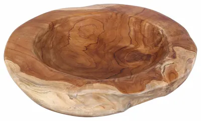 Produktbild von Obstschale JEPARA Ø 30 cm Massivholz Teak Rund Teakbraun