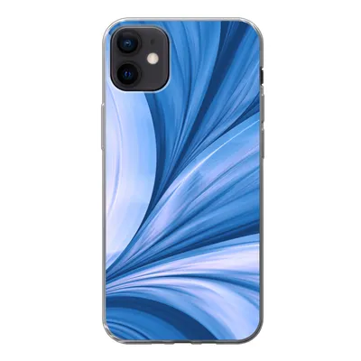 Produktbild von MuchoWow® Handyhülle Schutzhülle Hülle für iPhone 12 mini Blau - Abstrakt - Design Silikon Softcase Handy Hülle - Bild