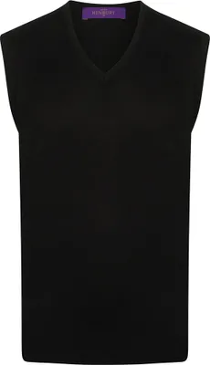 Image de Pull-over en maille fine à col en V pour homme Henbury RW663 (2XLarge) (Bleu marine)