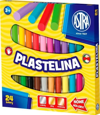 Produktbild von Astra Plastilin Knete 24 Farben Schulsachen Kinder Jugendliche Schule Kunst