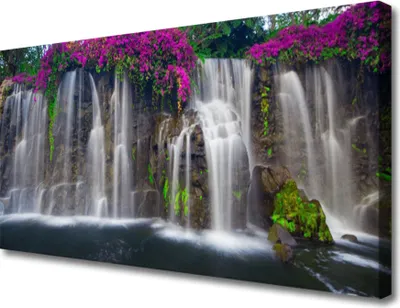 Produktbild von Tulup Leinwand-Bilder 100x50 Wandbild Canvas Kunstdruck Wasserfall Natur