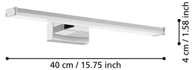Immagine prodotto di EGLO 74051 Applique a LED L-400 CROMO/ArgENTO 'GAußenleuchteENZANA-E'