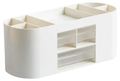 Immagine prodotto di Portastampante, organizer da scrivania multifunzionale, 3 cassetti, BIANCO