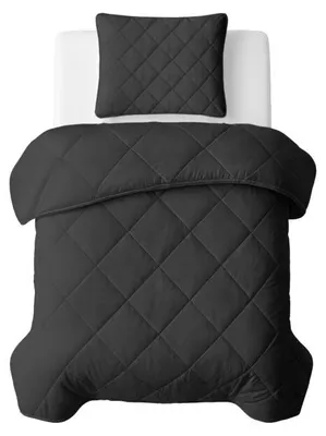 Productafbeelding van Sleeptime Lazy Dekbed Uni Zwart 140 x 200 Met Kussensloop cm
