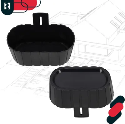 Produktbild von KOTARBAU® 6er Set Blumenkasten Balkon Wandampel Blumentopf 20x14cm H: 13cm Anthrazit Wandampel für Pflanzen Wandblumentopf Hängende Blumentöpfe Hängetopf Kunststoff