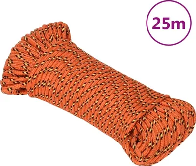 Produktbild von Bootsseil Orange 3 mm 25 m Polypropylen
