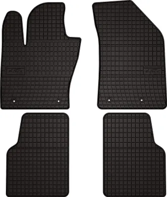 Immagine prodotto di Tappetini auto in gomma adatto per Jeep Compass II MP (2017-, SUV) neri, set 4 pz, con fissaggi