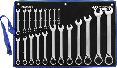 Produktbild von Ratschenringschlüssel-Satz, 21-tlg, umschaltbar, 6 - 32 mm