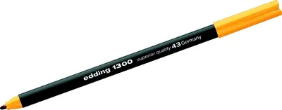 Produktbild von Fasermaler edding 1300 color pen brillantgelb Packung mit 5 Stück