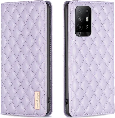 Produktbild von OPPO A94 5G Hülle, Elegant Bookstyle Flip Leder Kartenfächer Schutzhülle mit Ständer für OPPO A94 5G F19 Pro Plus Ren5 Z 5G Lila