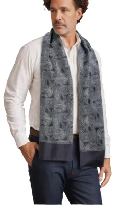 Productafbeelding van Omgoods - Elegante Paisley Zijde Sjaal voor Mannen