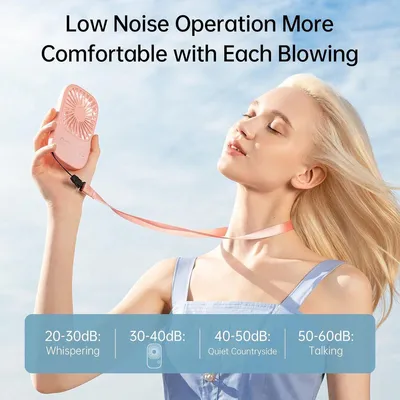 Mini Tragbarer Ventilator - USB Aufladbarer Wimpernventilator mit 3 Geschwindigkeiten - Ideal für Büro, Reisen und Make-up