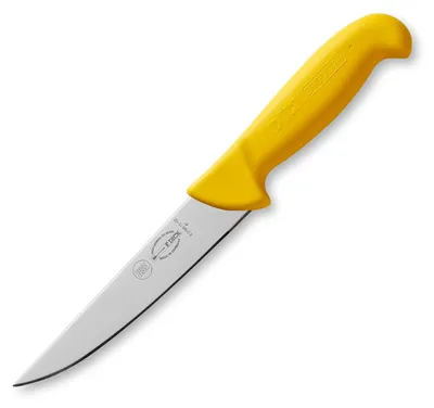 Stechmesser 15 cm, gebogene Klinge, gelb, Ergogrip